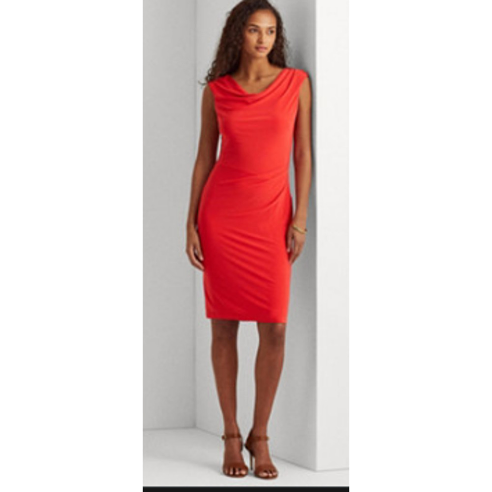 Lauren Ralph Lauren Jersey Cowl Neck Dress- 14